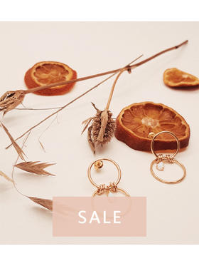 Gisel B 欧珀装饰双圈耳环