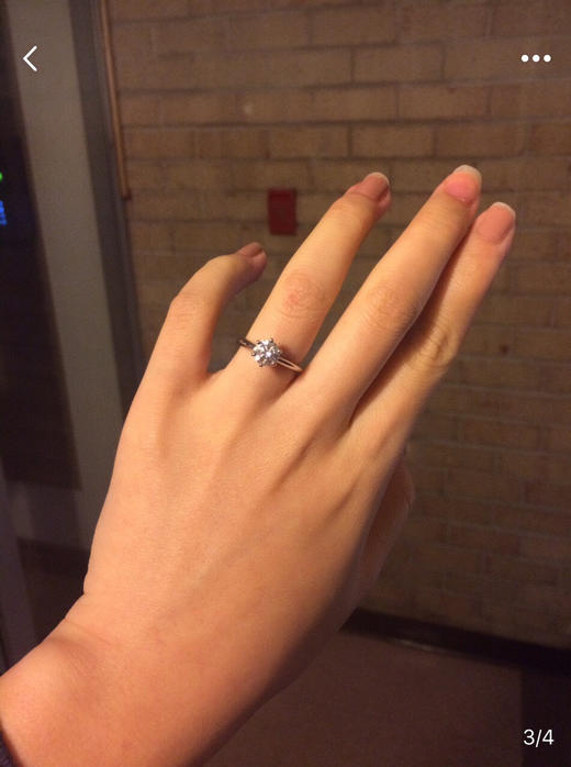 蒂夫尼六爪钻戒💍1克拉（莫桑钻，带证书） 商品图4