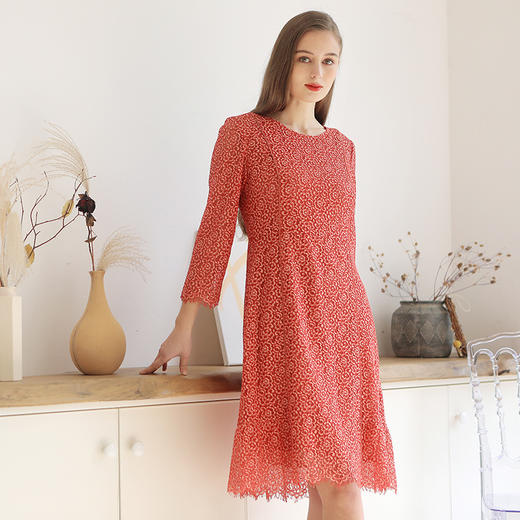 佐尔美春季新款女士连衣裙宽松收腰中长气质显瘦E93LL41 商品图3