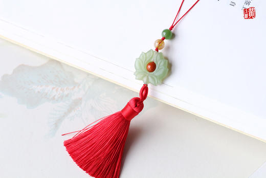 和田玉莲花挂坠 赠证书 商品图2