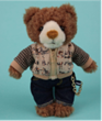 nuzzle Teddy bear 挂件夹克（深棕）A款 16cm