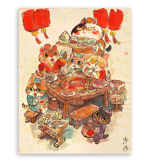 泡面猫「民俗系列-火锅」 商品图0