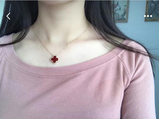 Vca四叶草项链（银镀金） 商品图0