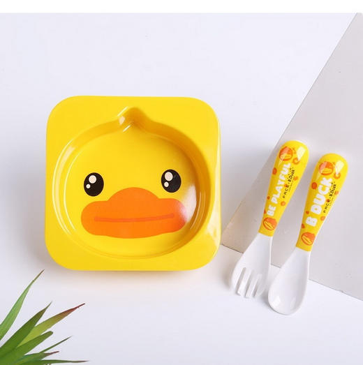 【餐具】B.Duck小黄鸭   宝宝餐具套装 商品图0