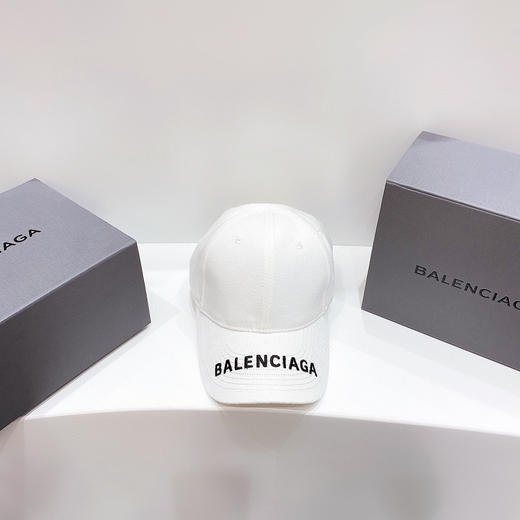 巴黎世家BALENCIAGA-白色帽檐刺绣 商品图0