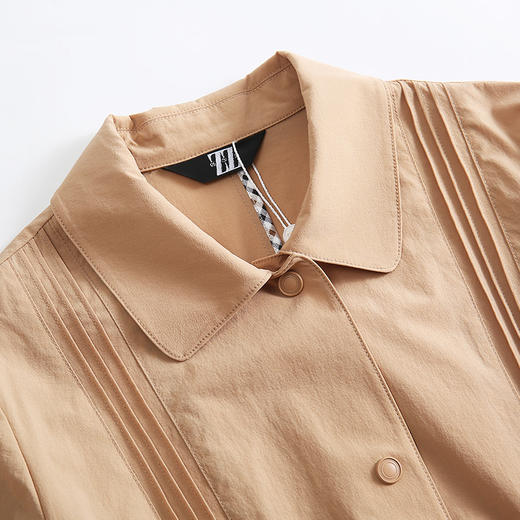 佐尔美早春季新款时尚气质减龄纯色西装衬衣领外套女E01FD13 商品图2