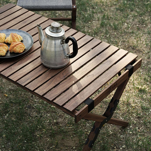 什良商店 黑胡桃蛋卷桌S款 商品图2