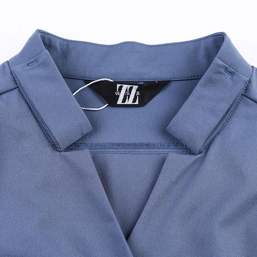 佐尔美春秋款女装简约白领OL风长袖立领连衣裙短裙E63LL12 商品图2