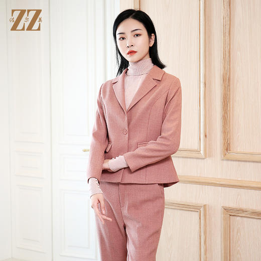 佐尔美春季新款小香风英伦风休闲气质时尚职业西装外套女E03KT04 商品图1