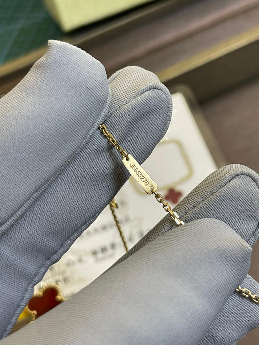 18K金版四叶草项链-红色（真金） 商品图7