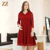 佐尔美春季新款连衣裙裙子V领收腰a字气质显瘦女士E93LL40 商品缩略图1
