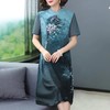 AHM-6558夏季新款印花改良款旗袍大码妈妈装修身气质连衣裙 商品缩略图1