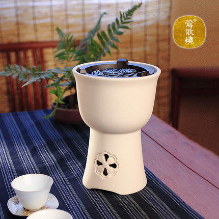 莺歌烧家用煮茶茶炉 菊窗、苍松系列电碳白泥炉 台式泡茶具茶器 商品图1