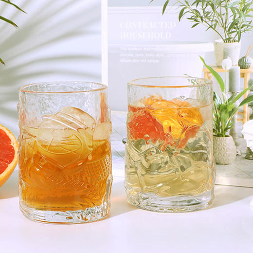 顺丰发货 | 哆啦A梦浮雕玻璃水杯3只礼盒装 机器猫咖啡透明浮雕杯冷饮杯[福利品] 商品图4