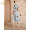 【花罗】乔万尼新品新国风复古花罗真丝连衣裙下摆开叉桑蚕丝设计感裙子EI2E773 商品缩略图2