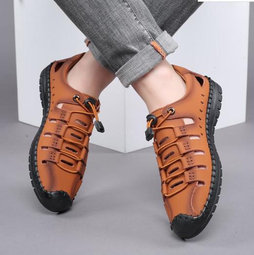 【服饰鞋包】fashion夏季男士休闲时尚百搭包头透气洞洞鞋 商品图1