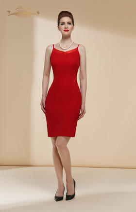 【断码】S/M/MC/LC码•YIQU丨“情人结”吊带裙（正红）P