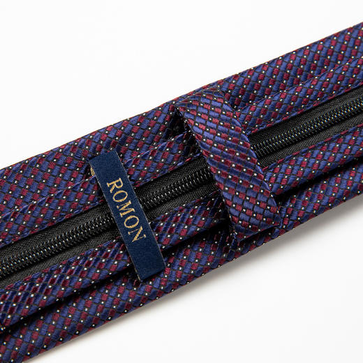 【礼盒装】罗蒙免打结拉链领带男士正装商务韩版休闲窄款懒人提花领带 商品图4