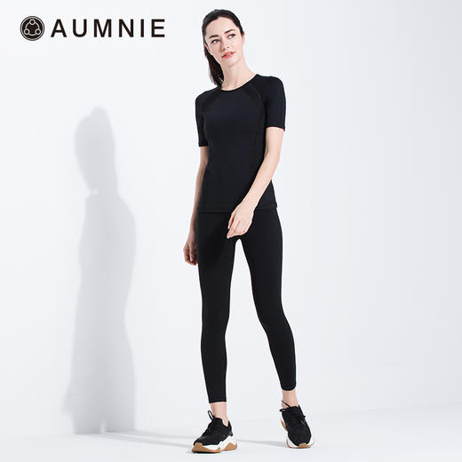 AUMNIE 百褶网纱露背T恤 Pleated Mesh Tee 商品图0