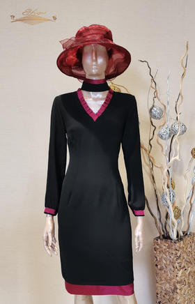 YIQU丨“红袖添香”连身裙（红领）P