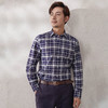 【纯棉蓝白格纹衬衫】 71211017 男士衬衣 商品缩略图2