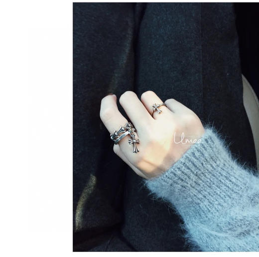 克罗心𝐂𝐡𝐫𝐨𝐦𝐞 𝐡𝐞𝐚𝐫𝐭𝐬 十字架条戒 商品图1