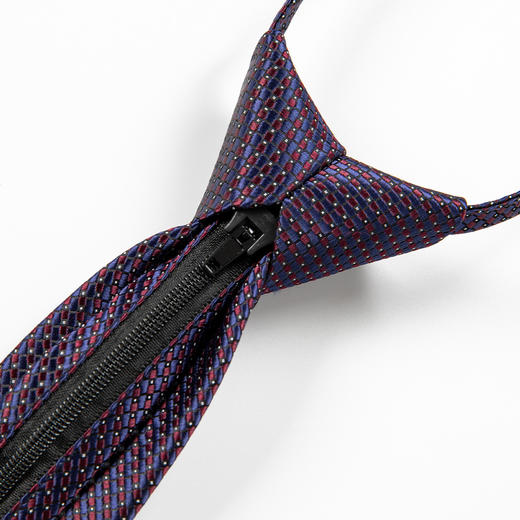 【礼盒装】罗蒙免打结拉链领带男士正装商务韩版休闲窄款懒人提花领带 商品图3