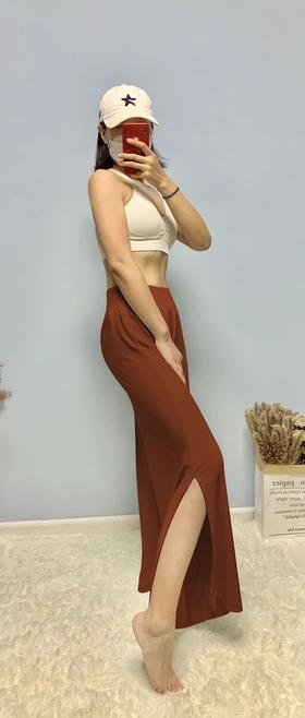 原创AddOne 休闲时尚瑜伽裸感侧开叉阔腿长裤