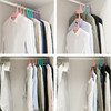 【湖水蓝十个+可爱粉十个+魅力紫十个】Aurorcness极光式悬挂衣架晾衣架卧室阳台晒衣服透气家用防滑节省空间套装收纳包装盒进口材料可叠放 商品缩略图3