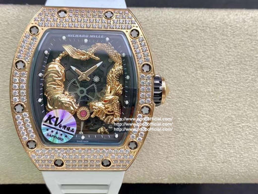 KV #理查德龙虎🤜RM35镶钻表壳 蓝宝石镜面镂空表面 左青龙 右白虎背面龙虎字样～不一样的RM035 商品图7