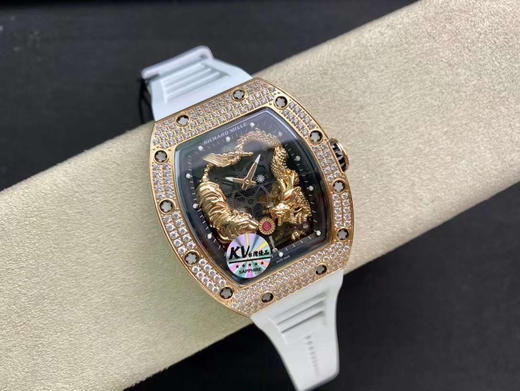 KV #理查德龙虎🤜RM35镶钻表壳 蓝宝石镜面镂空表面 左青龙 右白虎背面龙虎字样～不一样的RM035 商品图13