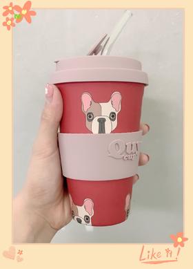 #跟着好物馆买买买 Quycup咖啡杯-颜色好美，狗狗图案也很可爱