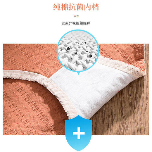 【四条优惠装】内裤女纯棉少女学生日系去菌全棉裆无痕透气中腰女士三角裤头 商品图4