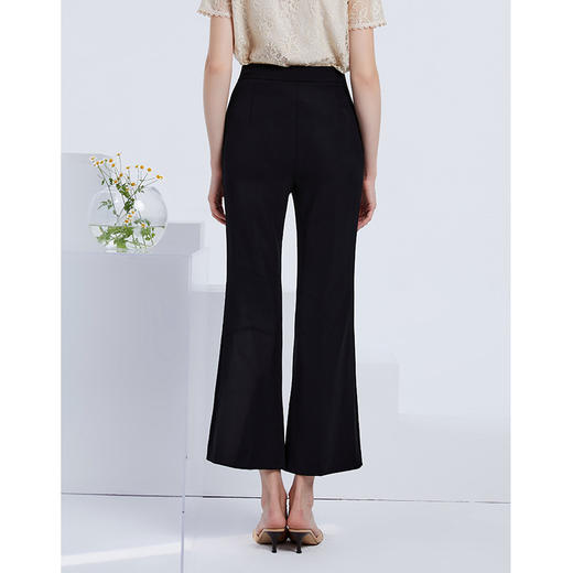 EITIE爱特爱夏季新款通勤职业气质百搭薄款微喇显瘦九分裤女 商品图4