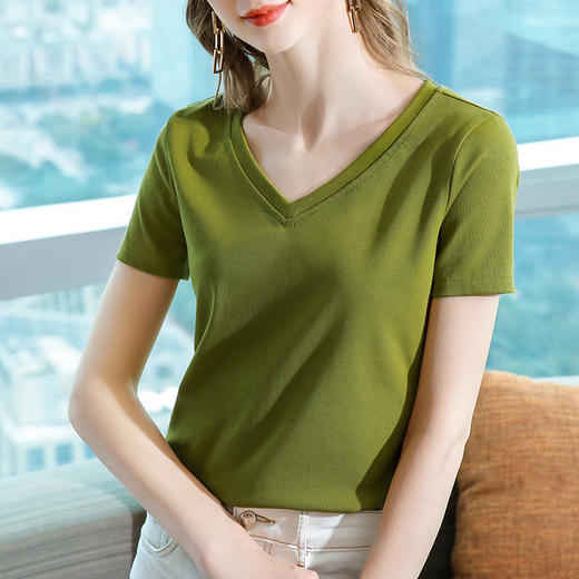 丁摩 【断码清仓】夏季新款女装潮流基础款上衣AL30677WX012 商品图5