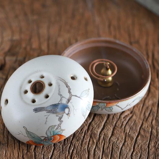 「景德镇手绘茶道香炉」盘香家用供佛 手工陶瓷小号卧室创意摆件 商品图2