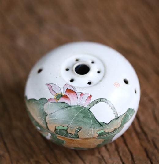 「景德镇手绘茶道香炉」盘香家用供佛 手工陶瓷小号卧室创意摆件 商品图12