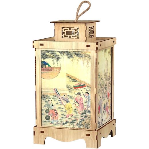 艺趣文创百子福灯木质拼插灯笼 商品图1