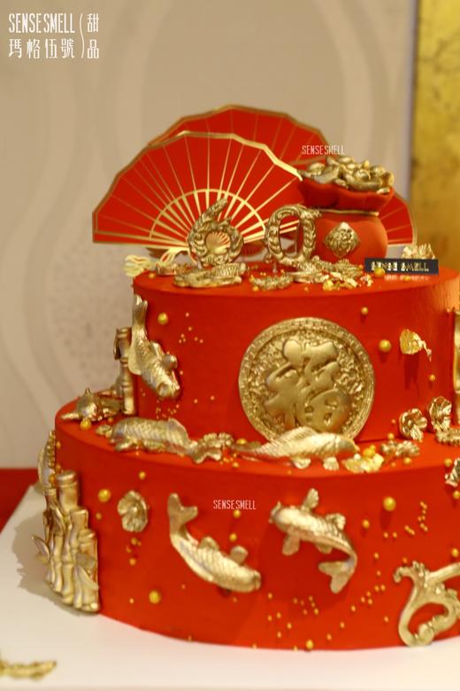 G76（请提前2天预订，图片展示品为双层蛋糕）红色福寿款 商品图1