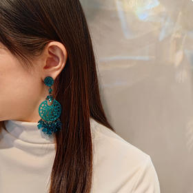 北京仓｜DUBLOS-Trozos-湖水蓝 耳环  [西班牙设计师]
