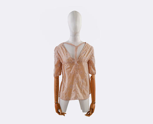 复古港味设计感露背衬衣 商品图2