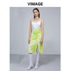 VIMAGE纬漫纪夏季优雅时尚高腰开叉百搭半身裙包臀裙女V1506119 商品缩略图1