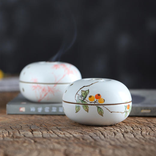 「景德镇手绘茶道香炉」盘香家用供佛 手工陶瓷小号卧室创意摆件 商品图5