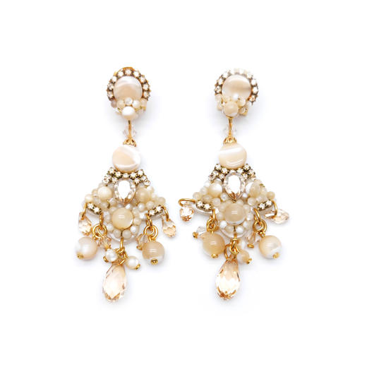 北京仓｜DUBLOS-Bolas-香槟色 耳环  [西班牙设计师] 商品图1