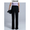 VIMAGE纬漫纪春夏新款时尚修身开叉喇叭裤高腰显瘦女长裤V1505109 商品缩略图2