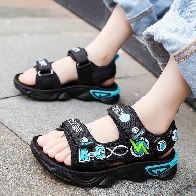 【寒冰紫雨】 春夏上新小男孩穿的凉鞋潮流洋气帅儿童凉鞋夏季 韩版