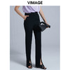 VIMAGE纬漫纪春夏新款时尚修身开叉喇叭裤高腰显瘦女长裤V1505109 商品缩略图1