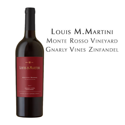路易 · 马天尼蒙特罗素园仙粉黛红葡萄酒 Louis M.Martini Monte Rosso Vineyard Gnarly Vines Zinfandel 商品图0