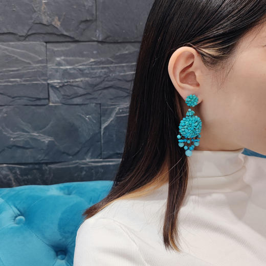 北京仓｜DUBLOS-Trozos-绿松石 耳环  [西班牙设计师] 商品图0