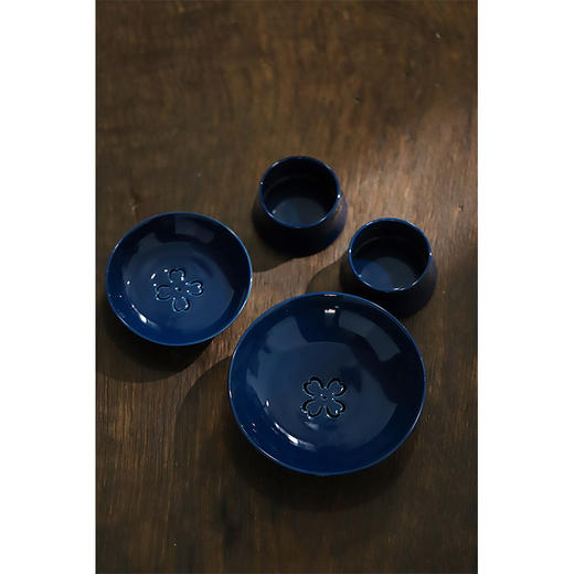 「新中式可沥水果盘」家用古典陶瓷高脚茶点盘 茶具点心干果碟零食托盘 商品图3